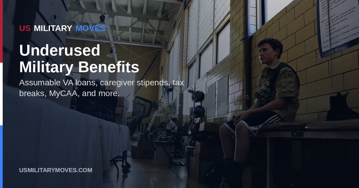 A VA Stand Down event serving veterans, used as the share image for underused military benefits.