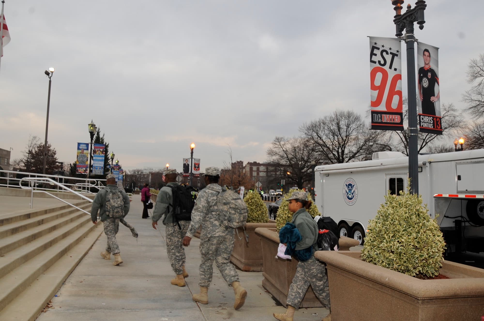 National Guard soldiers reunite with civilian family members at a homecoming