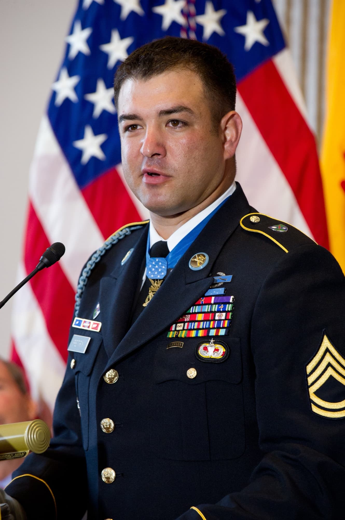 Sgt. 1st Class Leroy A. Petry, Medal of Honor recipient, in Army combat uniform