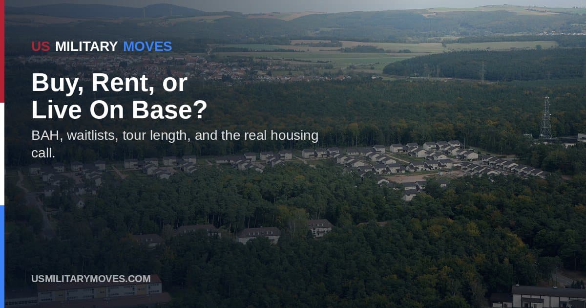 Military family housing on Ramstein Air Base, used as the share image for buy, rent, or live on base.