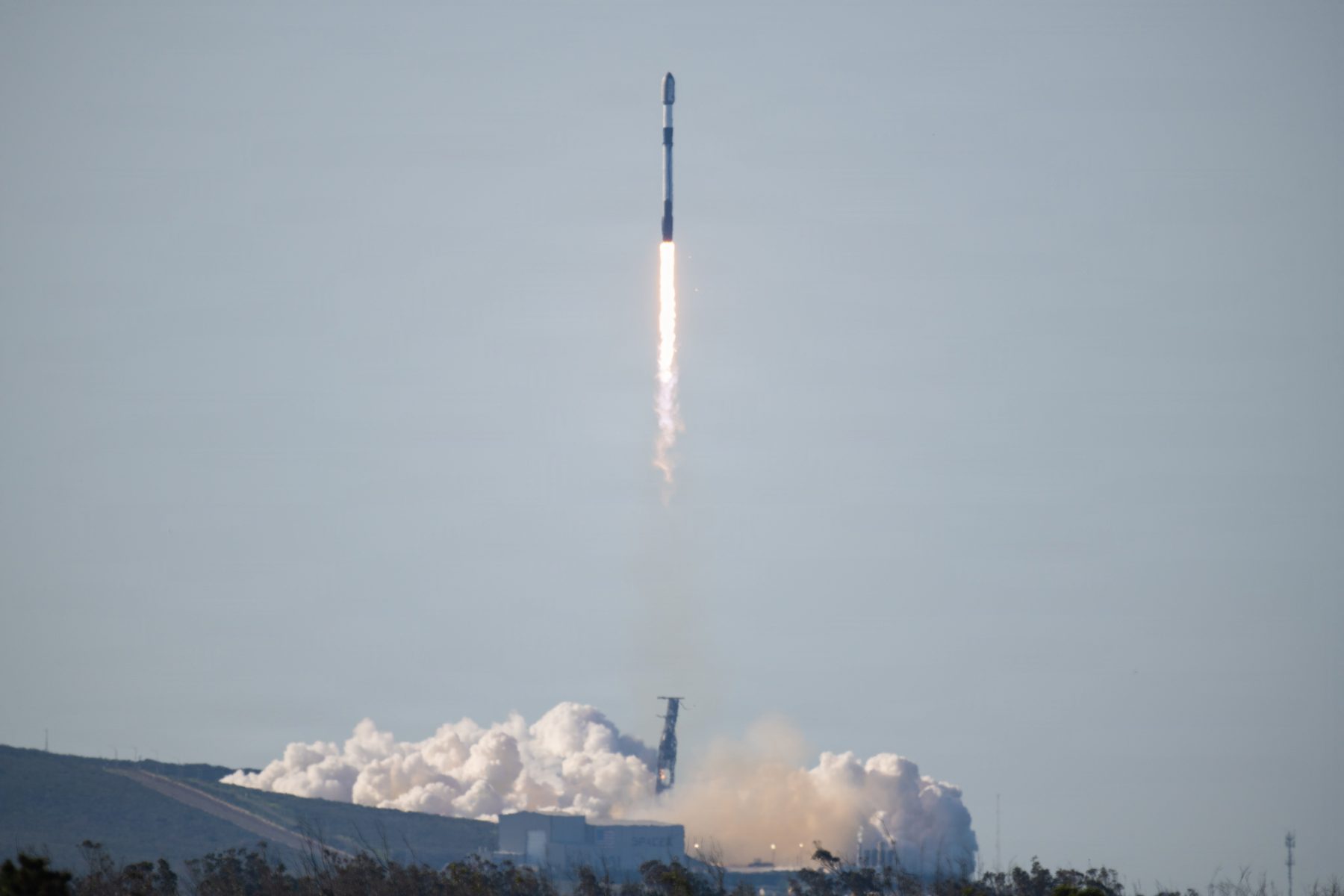 Falcon 9 rocket launch from Vandenberg Space Force Base