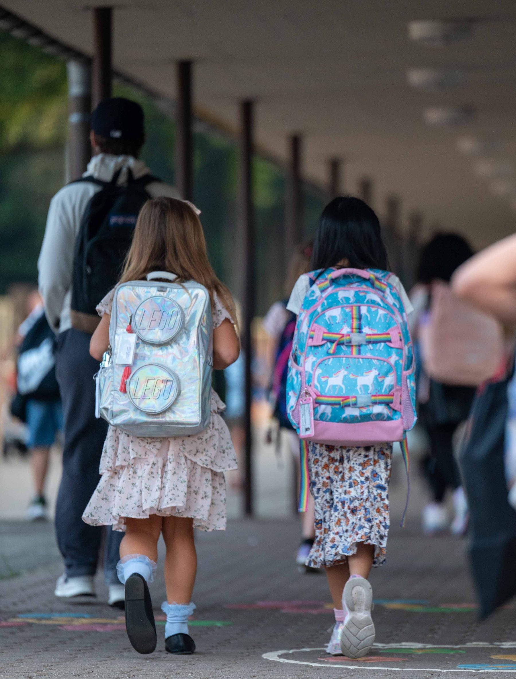 Students at a Ramstein school during the academic year