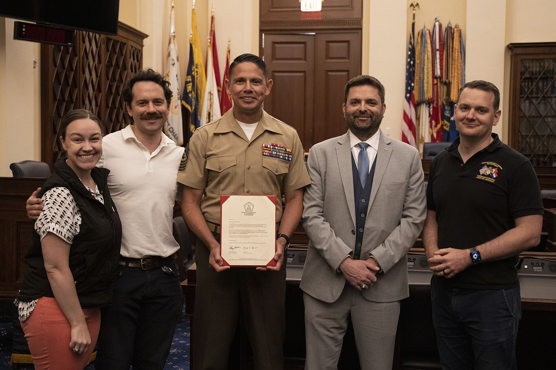 The Sergeant Major of the Marine Corps visits Capitol Hill